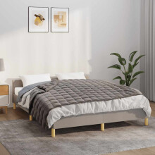 (grey, 138 x 200 cm/10 kg) vidaXL Weighted Blanket Bedding Anxiety Blanket Bedroom Quilt Blanket Fabric