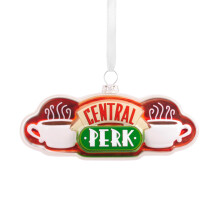 Hallmark Friends Central Perk Sign Christmas Ornament Blown Glass