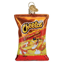Old World Christmas Flamin' Hot Cheetos Glass Blown Ornament for Christmas Tree Handcrafted Holiday Decoration Snack Collection