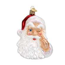 Old World Christmas Night Before Christmas Santa Glass Blown Ornament for Christmas Tree Handcrafted Holiday Decoration Santa Collection