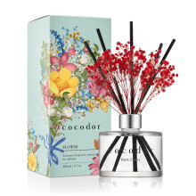 COCODOR Diffusore di Fiori Reali Preservati/Cherry Nero/6.7oz(200ml)/1 Pacco