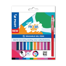 12 X Assorted Pilot FriXion Erasable Gel Pens