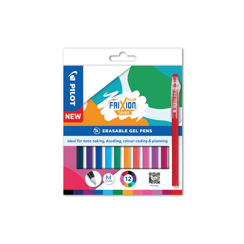 Pilot 12 X Assorted Frixion Erasable Gel Pens