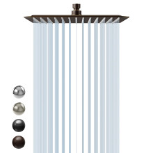 SR SUN RISE Pomme de douche effet de pluie en laiton de 12 pouces, pomme de douche haute pression en Bronze frott l'huile, conomie d'eau