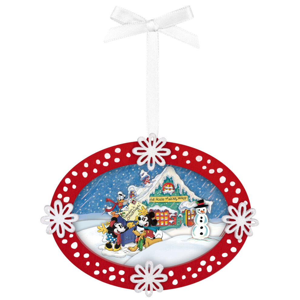 Hallmark Keepsake Ozdoba śWiąTeczna 2025 Disney Mickey I Przyjaciele WysyłAją Pozdrowienia śWiąTeczne Prezenty Z Papieru Dla FanóW Disneya-image