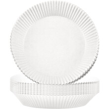 Wegwerp bakpapier voor de airfryer, gemakkelijk schoon te maken, ronde vorm, gesiliconiseerd, vetwerend bakpapier.