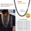 FindChic M?nd Chain Halsk?de Double Curb Cuban Link 6mm 26'' Sort Halsk?de til 4