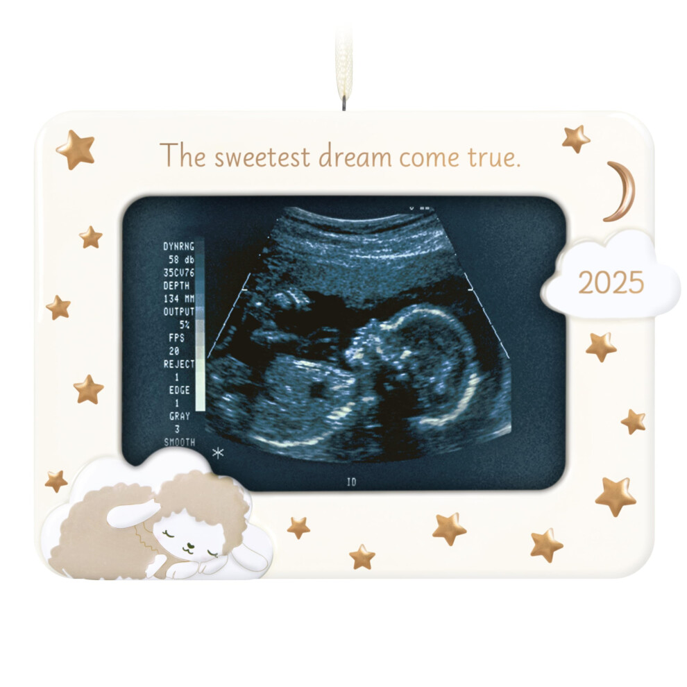 Christmas Ornament 2025 Sweetest Dream Come True 2025 Photo Frame Porcelain New Baby Gifts Hallmark Keepsake