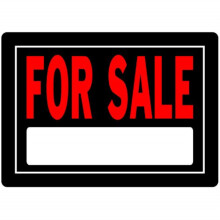 5028442 ZU VERKAUFEN SCHILD ALM 10X14"" Hillman Englisch Schwarz 10 Zoll H X 14 Zoll B (Packung mit 6)