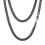 FindChic Cuban Link Chain til m?nd Sort dobbelt kantstensk?der til 18'' 6 mm Bredde Rapper Chains 1