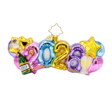 Christopher Radko Hand-Crafted European Glass Christmas Tree Decorative Ornament Cheers to 2026