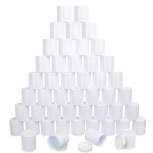 48 pakker 8,8 oz (250 ml) Hvide plastkrukker med l?g Kosmetikbeholdere krukker med bred mund til slimperler rhinsten pailletter Kosmetik Lotion C