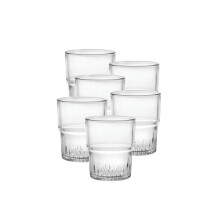 Duralex Empilable Stackable Drinking Glasses - 160ml Tumblers for Water, Juice - Pack of 6