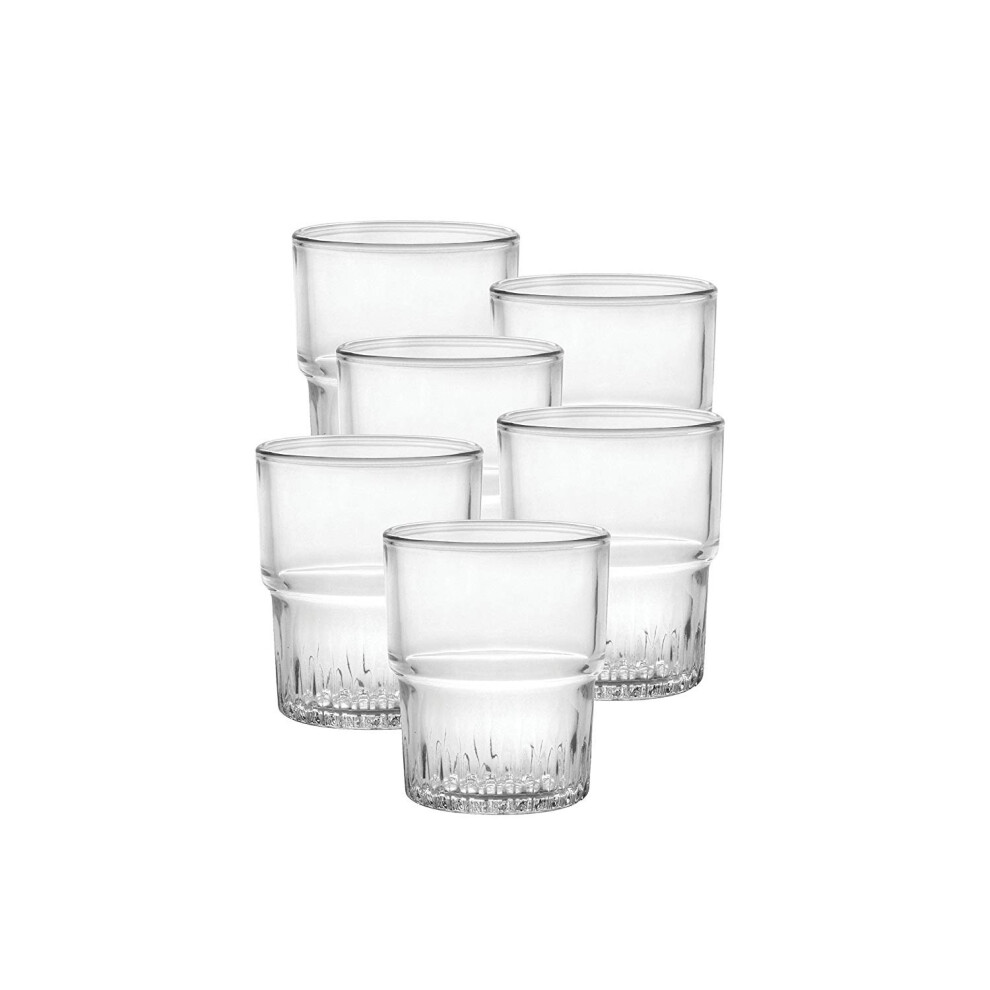 Duralex Empilable Stackable Drinking Glasses - 160Ml Tumblers For Water, Juice - Pack Of 6