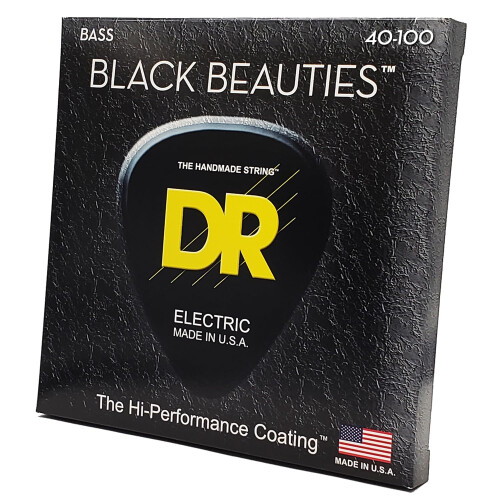 DR Strings - Black Beauties - Χορδές Μπάσου 4-String Set - Light 40-100 - Μαύρες Χορδές Μπάσου (BKB-40)