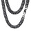 FindChic Men Chains Black Chunky Cuban Chain til 12mm 30'' Double Tight Curb Rapper Link 1