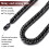 FindChic Men Chains Black Chunky Cuban Chain til 12mm 30'' Double Tight Curb Rapper Link 3