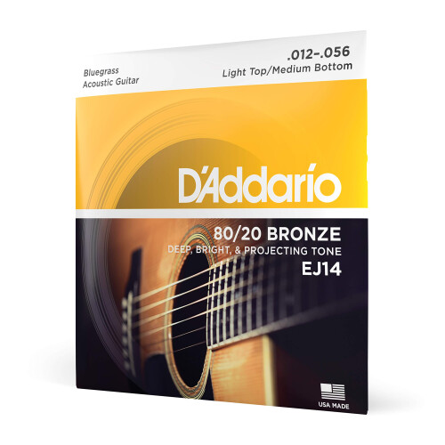 D'Addario EJ14 80/20 Bronze Bluegrass (.012-.056) Acoustic Guitar Strings