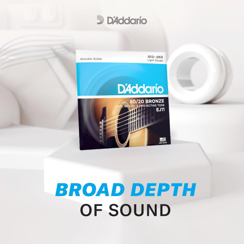 D'Addario EJ14 80/20 Bronze Bluegrass (.012-.056) Acoustic Guitar Strings 2