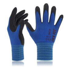DEX FIT Premium Nylon Nitril Werkhandschoenen FN320 3 paar Blauw Unisex 7 (S) - Duurzaam Ademend en koel Machinewasbaar