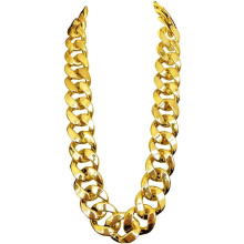 YWQZGYP Hip Hop Rapper Plastic Chunky Fake Gold Chain Ketting 80s/90s Kostuumaccessoire (27,5 inch * 1,34 inch)