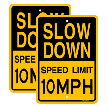 Joffreg Slow Down Speed ????imit 10 MPH Sign 17 x12 Tommer Reflekterende Aluminium (2 Pack)