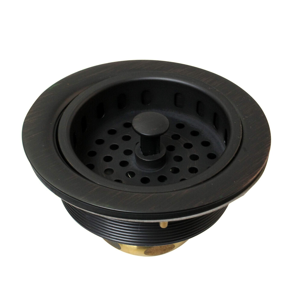 Westbrass D2145-07 3-1/2"""" Post Style Large Kitchen Sink Basket Strainer Satin Nickel (2-Pack) 747028245074