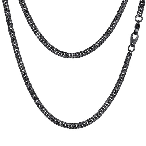 FindChic Cuban Chain Halsk?de Herre Dame Curb Link Chains Rapper Halsk?der 3MM 20''