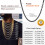 FindChic Cuban Chain Halsk?de Herre Dame Curb Link Chains Rapper Halsk?der 3MM 20'' 4