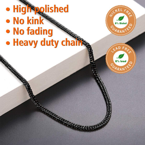 FindChic Cuban Chain Halsk?de Herre Dame Curb Link Chains Rapper Halsk?der 3MM 20'' 1