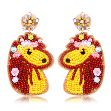 Orecchini Derby Orecchini per cavalli da corsa floreali con perline Accessori Kentucky Derby Accessori per fan di corse di cavalli occidentali Re
