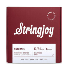 Stringjoy NB1254 Phosphor Bronze akustiske guitarstrenge 12-54 lysm?ler akustiske guitarstrenge til klare toner Holdbare lette guitarstrenge Natu