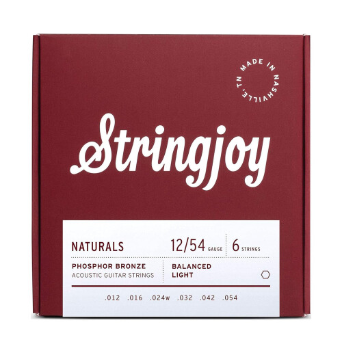 Stringjoy NB1254 Phosphor Bronze Akustiska gitarrstrngar 12-54 Light Gauge Akustiska gitarrstrngar fr klara toner Hllbara ltta gitarrstrnga