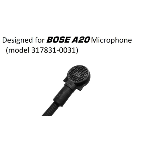 Crystal Mic Erstatningsluftfartsmikrofon forruder til Bose Typhoon (To (2) Pack A20 Model) 1
