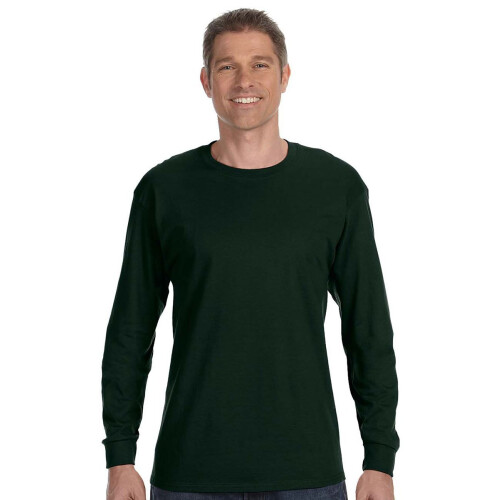 Hanes TAGLESS Langarm-T-Shirt Deep Forest Small