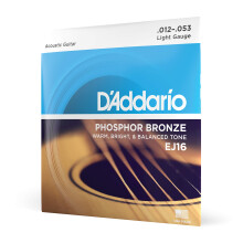 DADDARIO EJ16 Jogo de cordas de bronze para guitarra acústica - 12-16-24-32-42-53