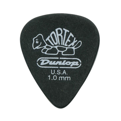 Dunlop 488R1.0 Tortex Pitch Black Sort 1,0 mm 72/pose