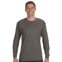 T-shirt a maniche lunghe Hanes TAGLESS grigio fumo piccola