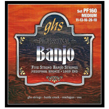 GHS Strings PF160 5-String Banjo Snaren, Phosphor Bronze, Medium (11-26)
