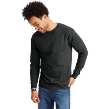 Hanes 5186 Beefy-T a maniche lunghe per adulti