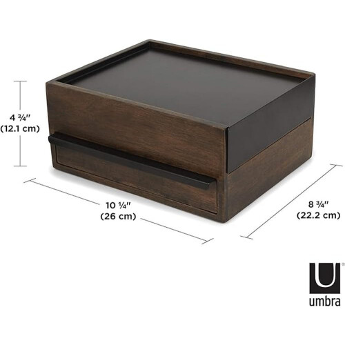 Umbra Umbra 290245-048 Stowit Jewelry Box - Black & Walnut 1