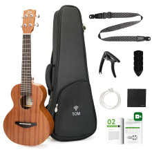 TOM 23"""" Sapele Concert Ukulele - Inkluderer Quick Locking Strap On Ukulele Beginner Kit Ukelele til professionelle voksne Begynder & B?rn Rich T