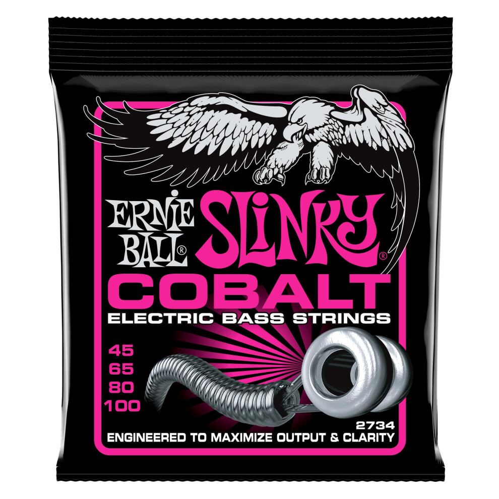 Struny Do Gitary Basowej Ernie Ball Super Slinky Cobalt 45-100 Gauge (P02734)-image