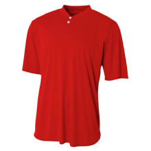 Maglia Henley a 2 bottoni Tek per adulti - NERO - S(D0102H7K2E2)