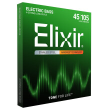 Elixir .045 - .105 Bass 4 String Medium Long Scale Stainless Steel Nanoweb Guitar Strings