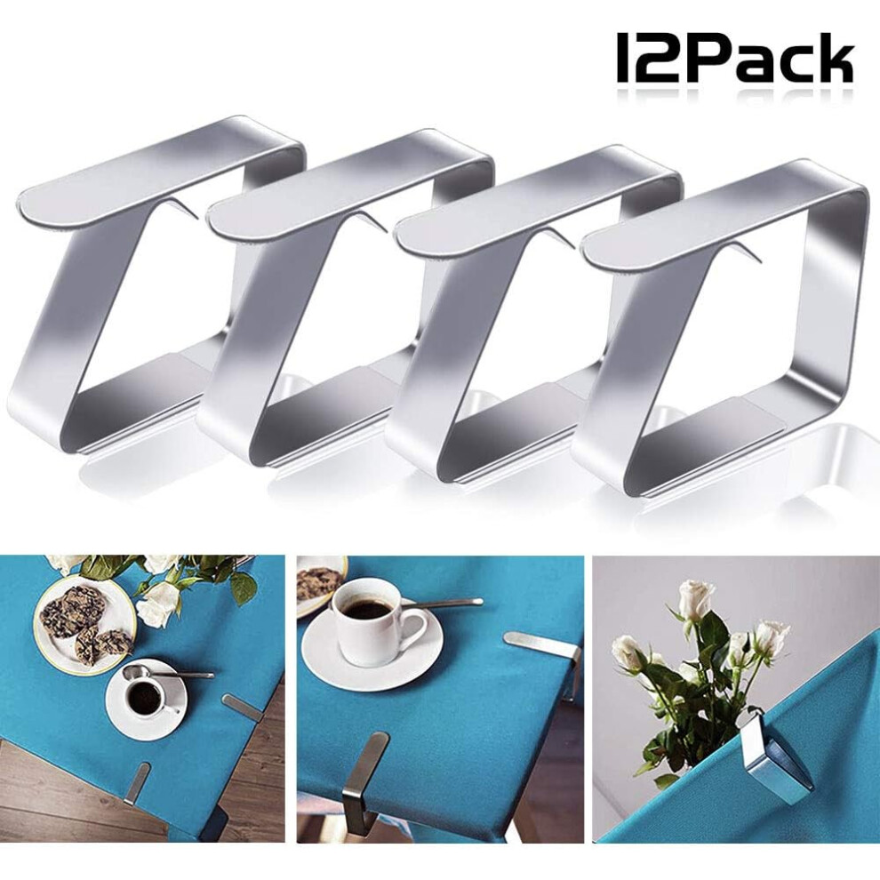Tabletop Serenity, Stainless Steel Tablecloth Clips, Metal Picnic Table Clips, Ensuring Your Table Settings Remain Untouched By Wind, Reusable Reliabl 9318128750297