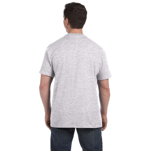 Hanes Herren Tagless Tee With Pocket Ash Medium 2