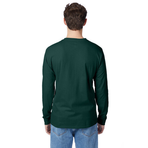 Hanes 5596 Miesten Authentic-T pitkhihainen tasku T-paita 1