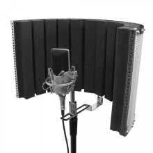 Tlingt Support Microphone Isolation Shield, Acoustic Shield Silver, 5-Panel