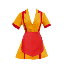 GOLDSTITCH Women Waitress Uniform Yellow Cosplay Fancy Dress Housemaid Cosplay Party Costume Halloween